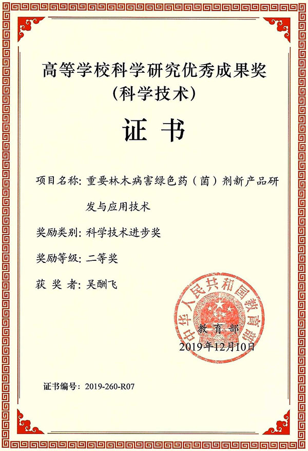 教育部科技进步二等奖